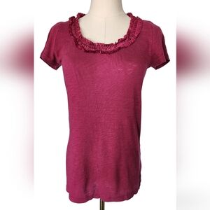 Joe Fresh Tshirt with ruffle collar